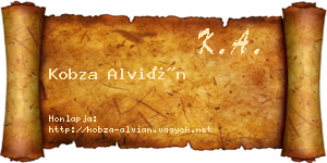 Kobza Alvián névjegykártya